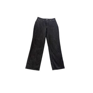 Calvin Klein Jeans Womens Black High Rise Straight Leg Denim Pants Trousers 30